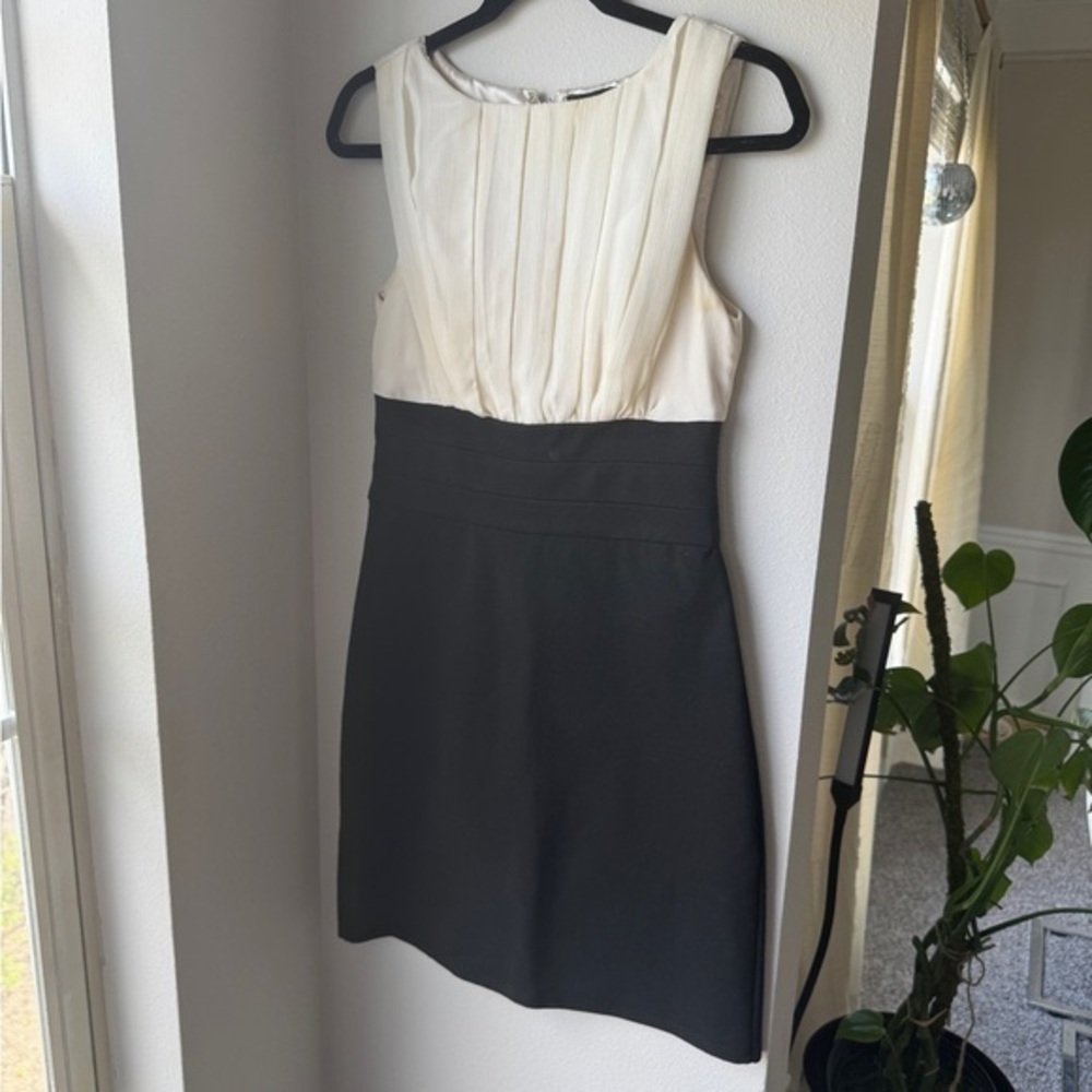 Max and Cleo Elegant Black and White Sleeveless Dress